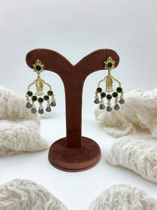 Elegant Gold-Plated Chandelier Earrings