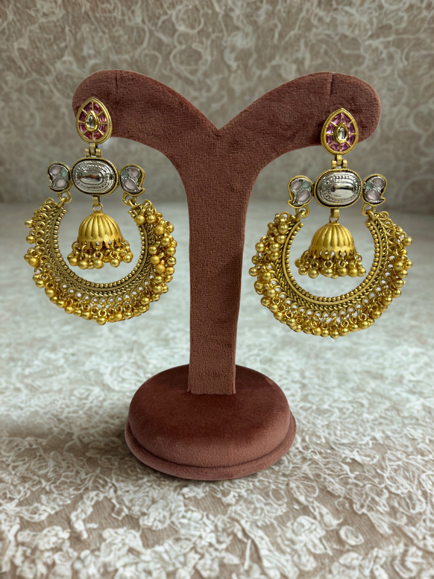 Traditional Gold-Plated Jhumka Earrings